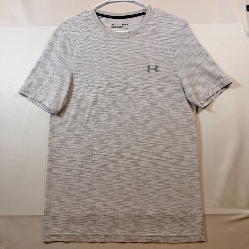 Under Armour Threadborne HeatGear Fitted Gray Space Dye T Shirt Size Medium
